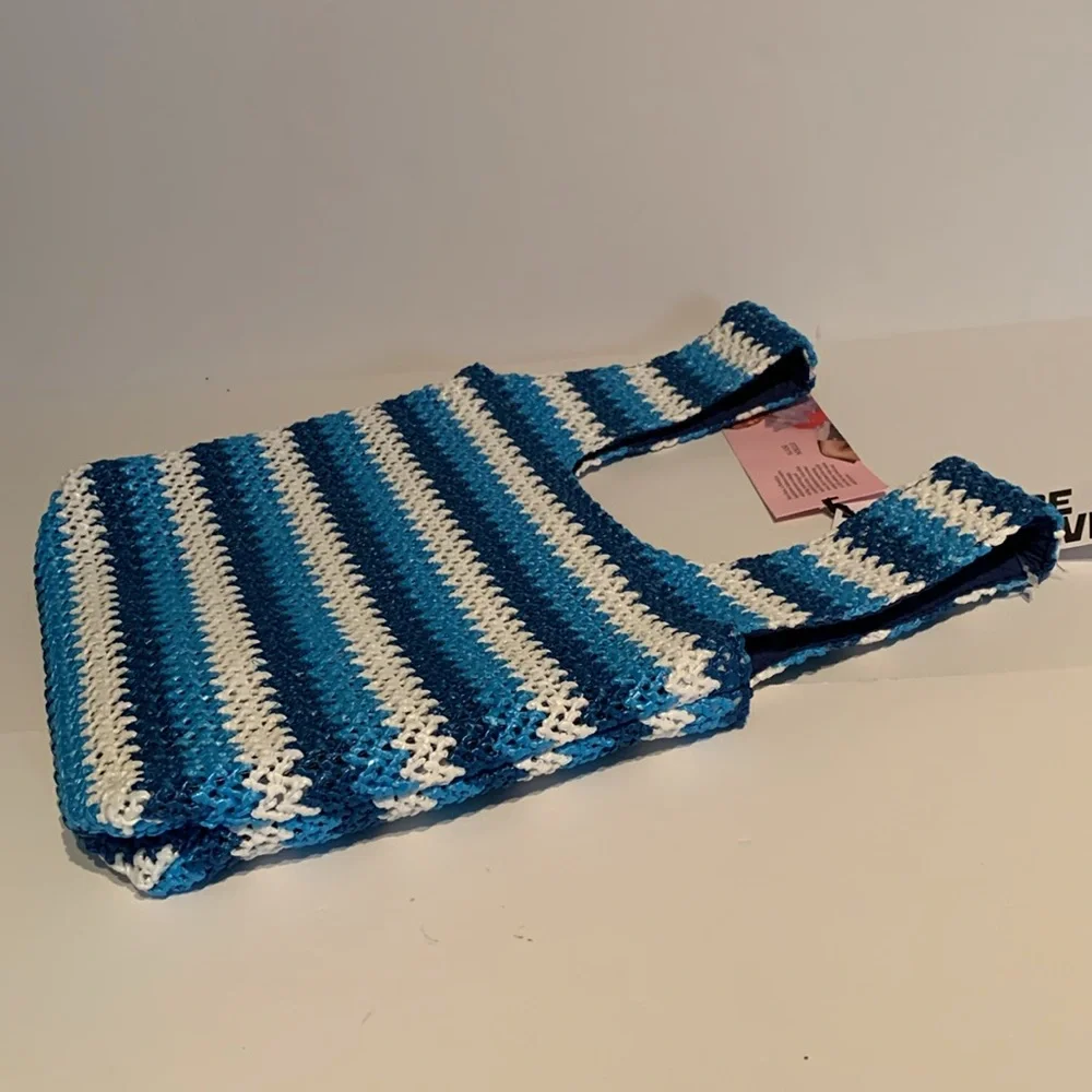 Future Collective LIMITED EDITION Blue & White Chevron Print Striped